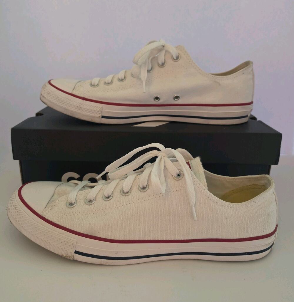 Converse Chuck Taylor All Star Low Top M7652 Optical White, M 10.5 W 12.5 Unisex